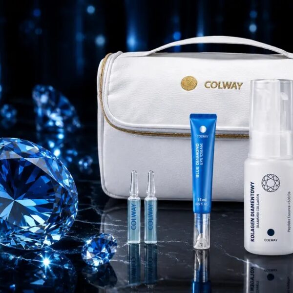 Kolagen Diamentowy + Krem Pod Oczy Blue Diamond + Ampułki Blue Diamond + Kosmetyczka GRATIS - Zestaw