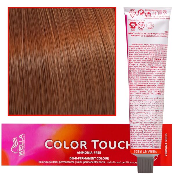 Wella Color Touch - profesjonalna farba do włosów bez amoniaku, 60 ml 7/47 Średni Blond Czerwono-Brązowy