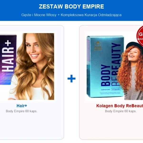 Hair+ Body Empire 60 Kaps + GRATIS Kolagen Body ReBeauty 60 Kaps Body Empire