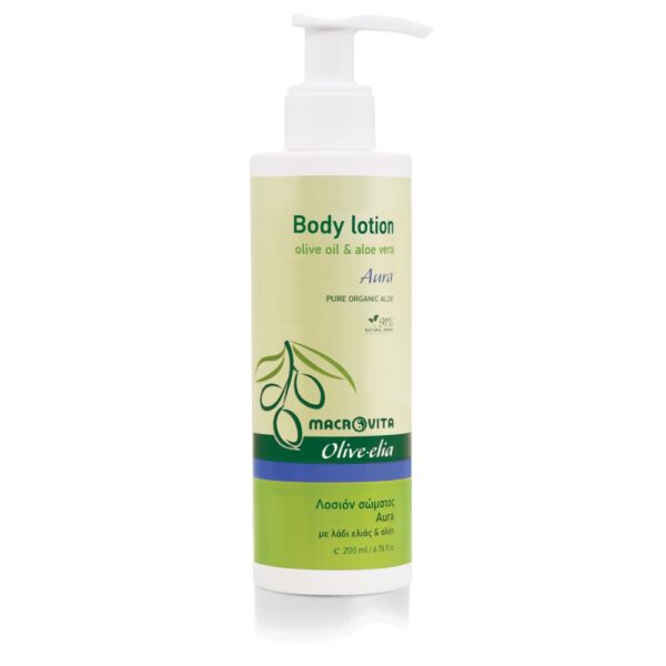 Macrovita Olive.elia Aura naturalne mleczko do ciała z bio-oliwą i aloesem 200ml
