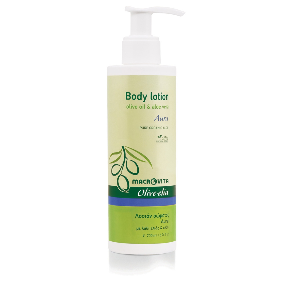 Macrovita Olive.elia Aura naturalne mleczko do ciała z bio-oliwą i aloesem 200ml