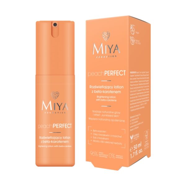 Miya Cosmetics Rozświetlający lotion do twarzy z beta-karotenem