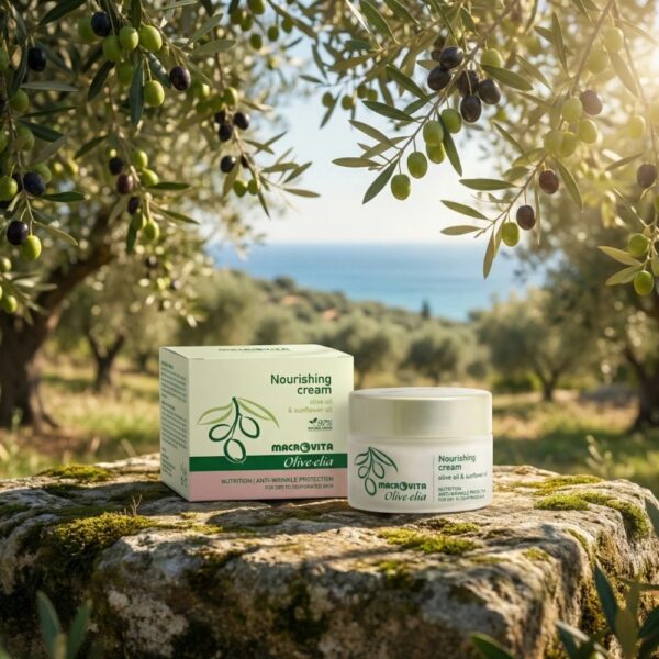 Macrovita Olive.elia Nourishing naturalny krem odżywczy z bio-oliwą i słonecznikiem do cery suchej lub odwodnionej 50ml