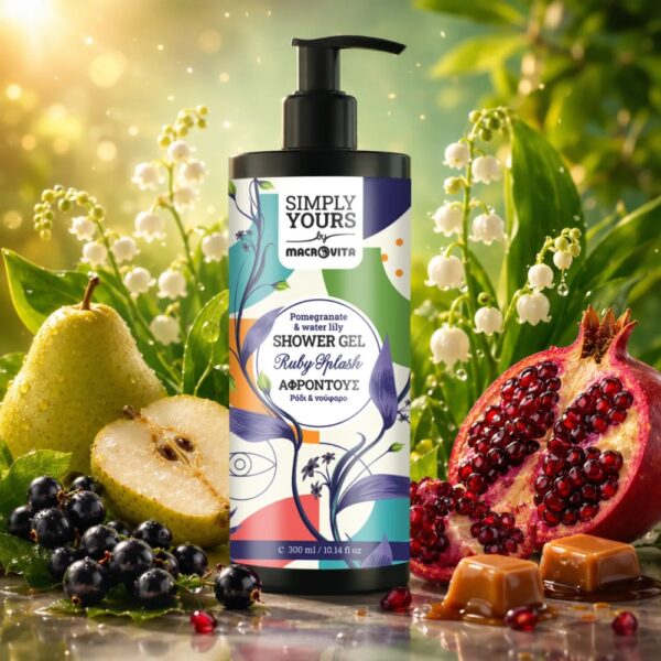 Macrovita żel pod prysznic Ruby Splash granat i lilia wodna 300ml