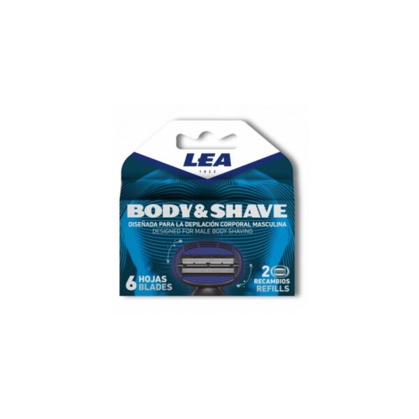 LEA Body and Shave wkłady do maszynki do golenia ciała 2 sztuki (do maszynki LEA 5 i 6)