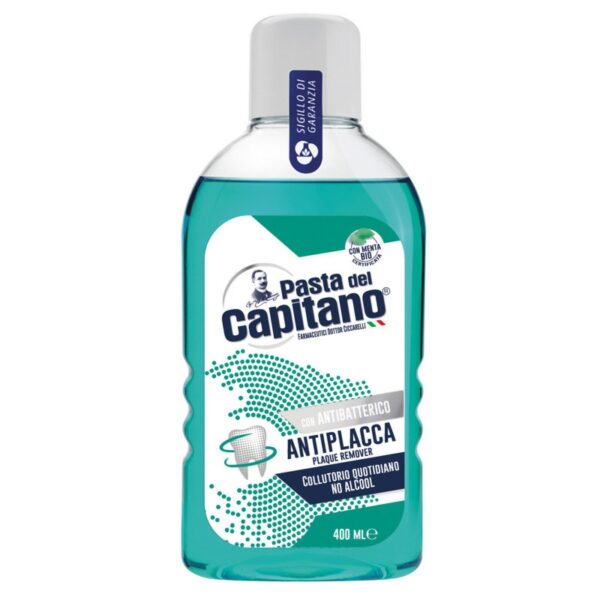 Pasta del Capitano Antiplacca płyn do płukania jamy ustnej zapobiegający powstawaniu kamienia 400ml