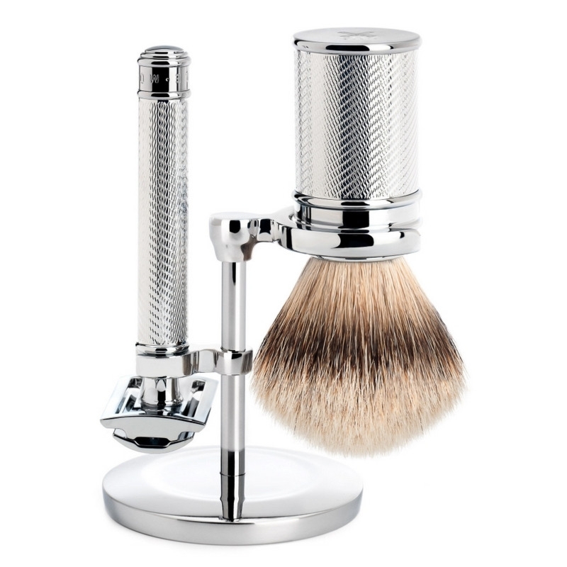 Muhle Traditional zestaw do golenia 3 cz. metal chromowany