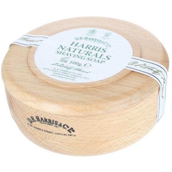 D.R.Harris NATURAL mydło do golenia w bukowym tyglu 100g