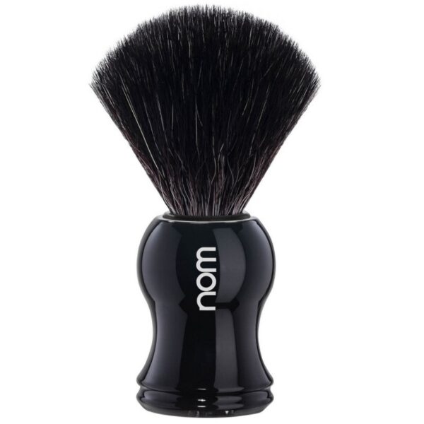nom GUSTAV 21BL pędzel do golenia syntetyk BLACK FIBRE czarny