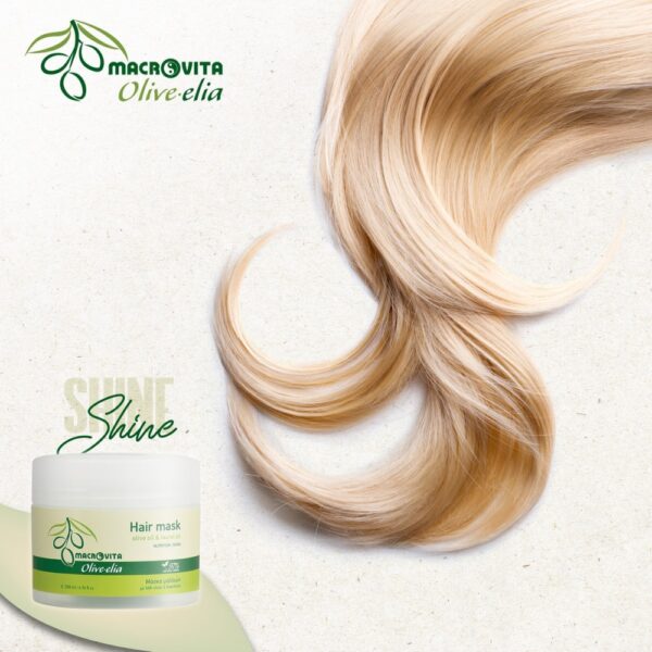 Macrovita Olive.elia naturalna odżywcza maska do włosów intensywnie regenerująca z bio-oliwą i olejem laurowym 100ml