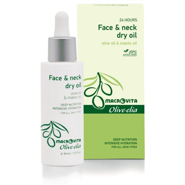 Macrovita Olive.elia suchy olejek do twarzy i szyi z bio-oliwą i olejkiem mastyksowym 30ml