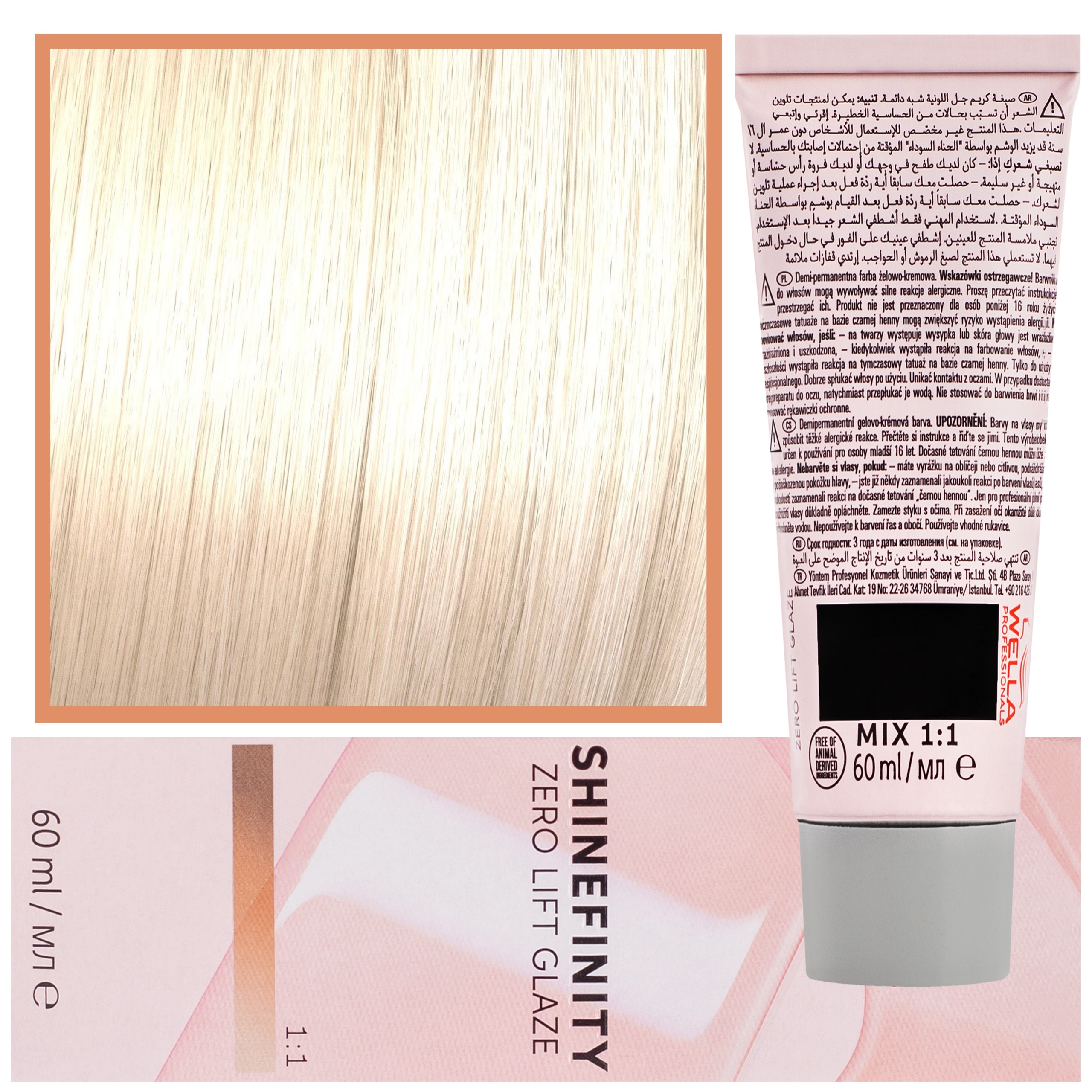 Wella Shinefinity Zero Lift Glaze - profesjonalna farba do włosów, 60ml 09.39 | Bardzo Jasny Złocisto-Popielaty Blond