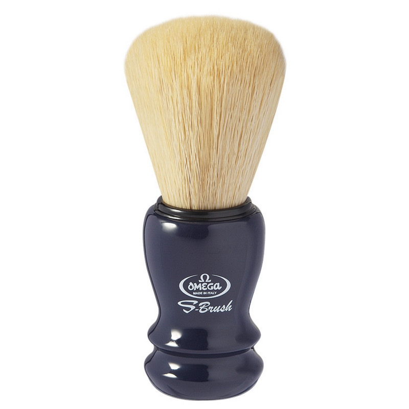 Omega S10108 PROF pędzel do golenia syntetyk S-Brush granatowy