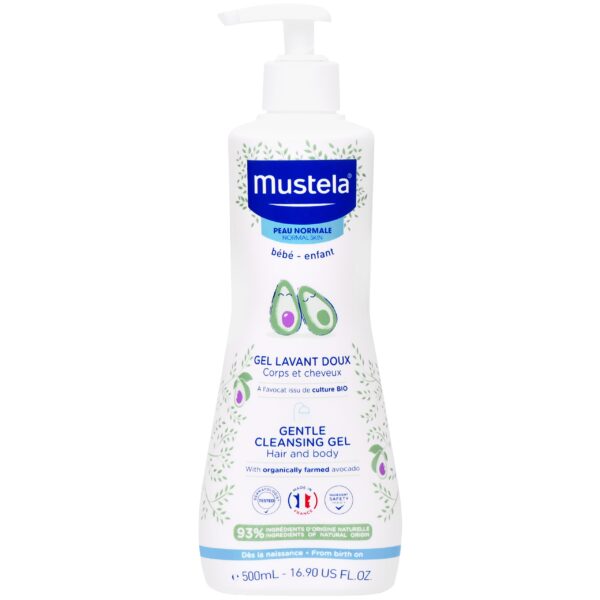 Mustela Gentle Cleansin HairBody Gel - delikatny żel do mycia dla dzieci, 500ml