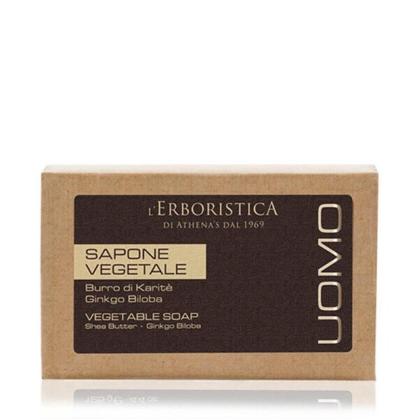 Erboristica Uomo męskie mydło toaletowe masło karite i ginko biloba 100g