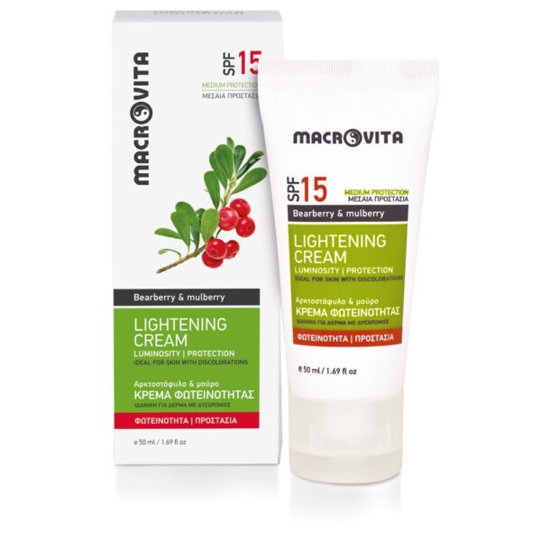 Macrovita krem rozjaśniający przebarwienia SPF15 z mącznicą lekarską i pomarańczą 50ml