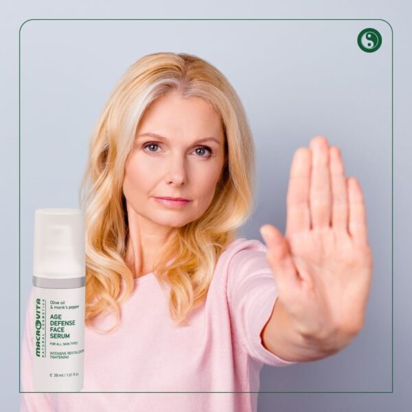 Macrovita Age Defense Face Serum przeciwstarzeniowe z bio-oliwą i niepokalankiem pieprzowym 30ml