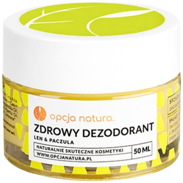 Opcja Natura Dezodorant Len & Paczula – naturalny dezodorant, 50 ml