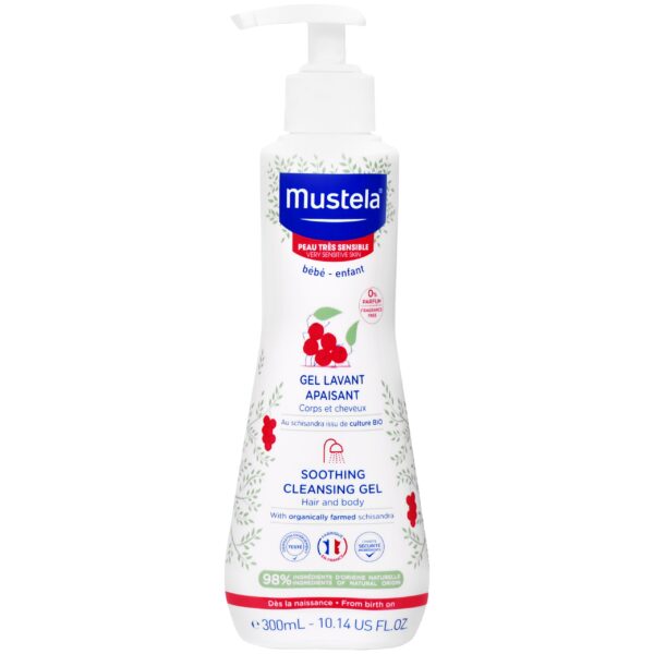 Mustela Soothing Cleansing Gel Hair & Body – żel do mycia ciała i włosów dla dzieci, 300 ml