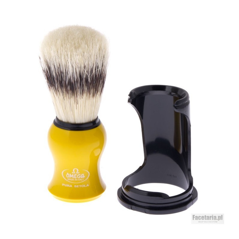 Omega 80265YE pędzel do golenia naturalna szczecina żółty