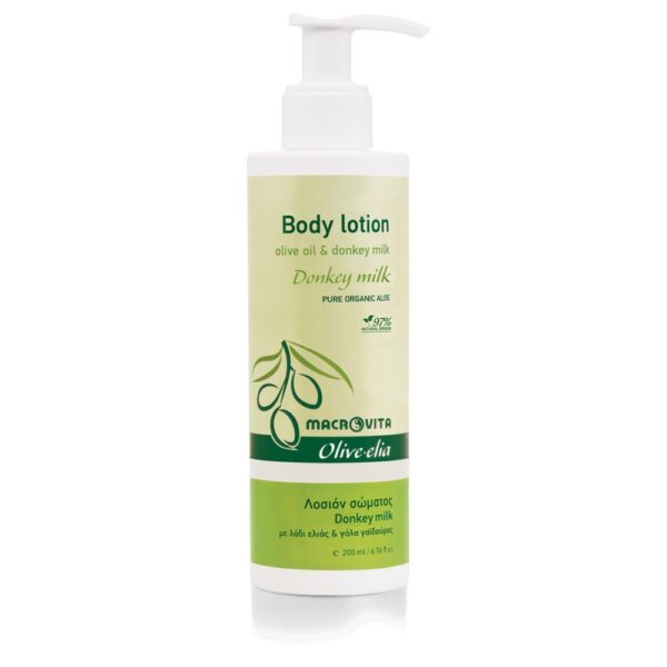 Macrovita Olive.elia Donkey Milk naturalne mleczko do ciała z bio-oliwą i oślim mlekiem 200ml