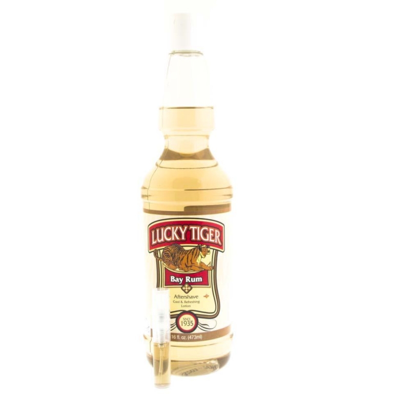 Tester zapachu Lucky Tiger Bay Rum Afrershave
