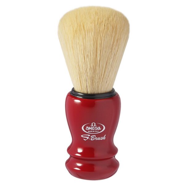 Omega S10108 PROF pędzel do golenia syntetyk S-Brush bordowy