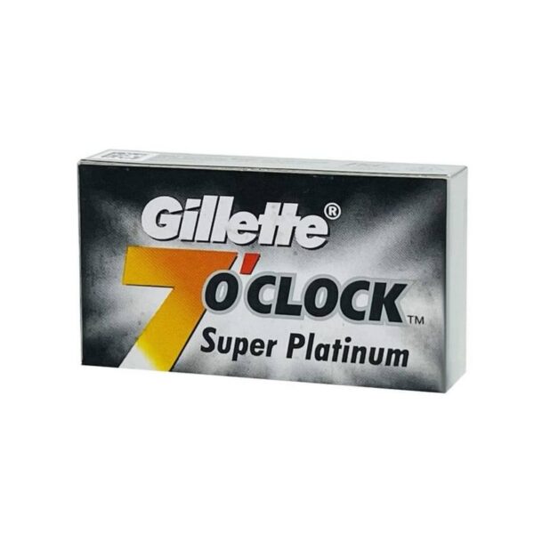 Żyletki Gillette 7 o'clock Super Platinum (czarne) 5 sztuk