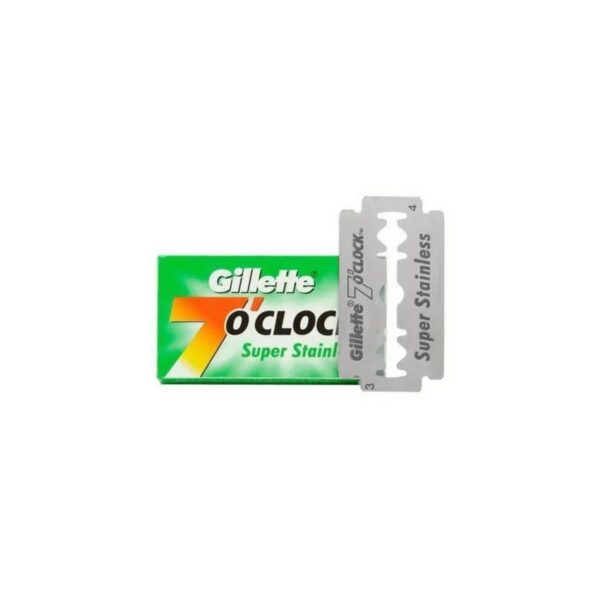 Żyletki Gillette 7 o`clock Super Stainless (zielone) 5 sztuk