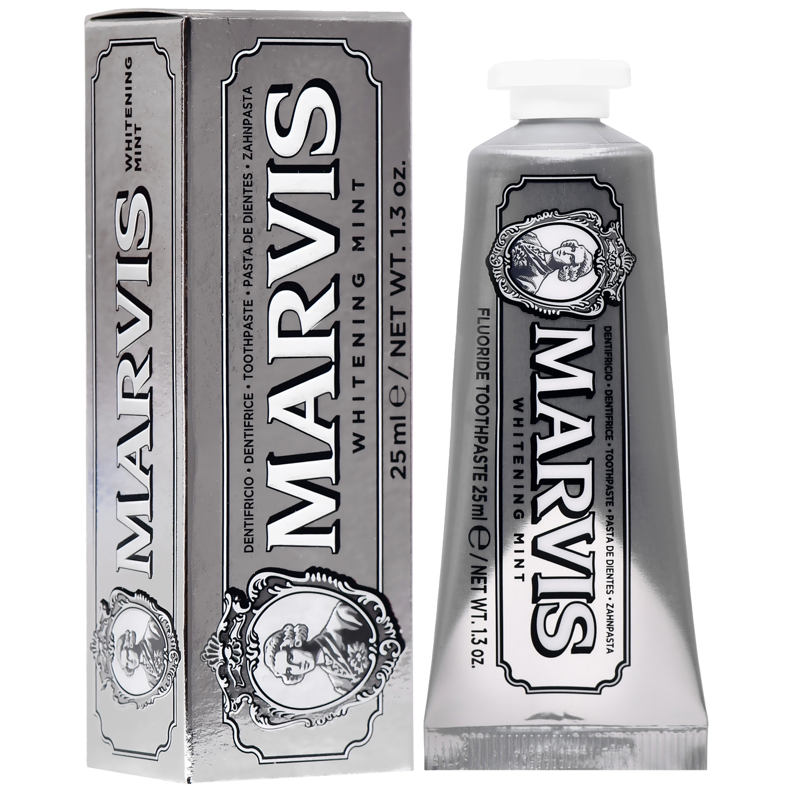 Marvis Whitening Mint - wybielająca pasta do zębów z fluorem, chłodna mięta, 25ml