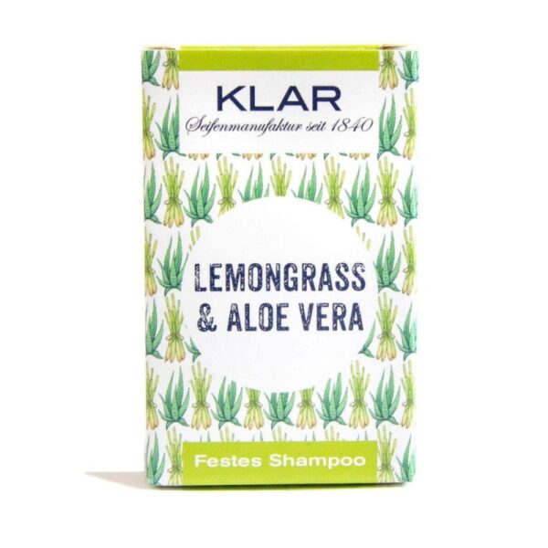 Klar Seifen Trawa cytrynowa i Aloes mydło do włosów 100g