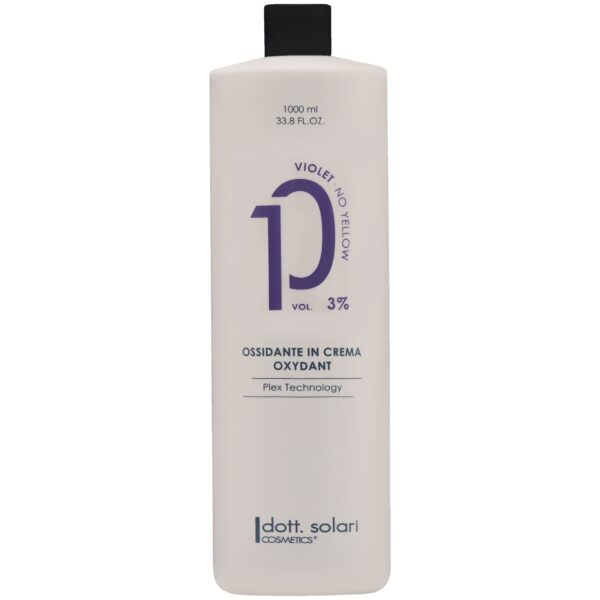 Dott.Solari Oxydant – oksydant do koloryzacji i rozjaśniania włosów, 1000 ml 3% | VOL 10 Anti-Yellow