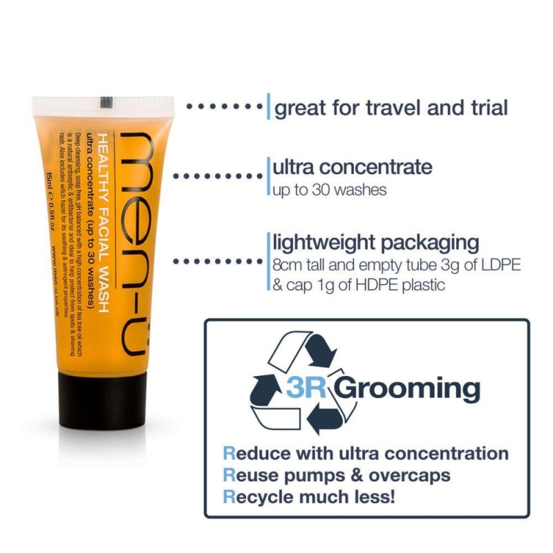 Men-U Healthy Facial Wash ultra concentrate podróżny mini 15ml