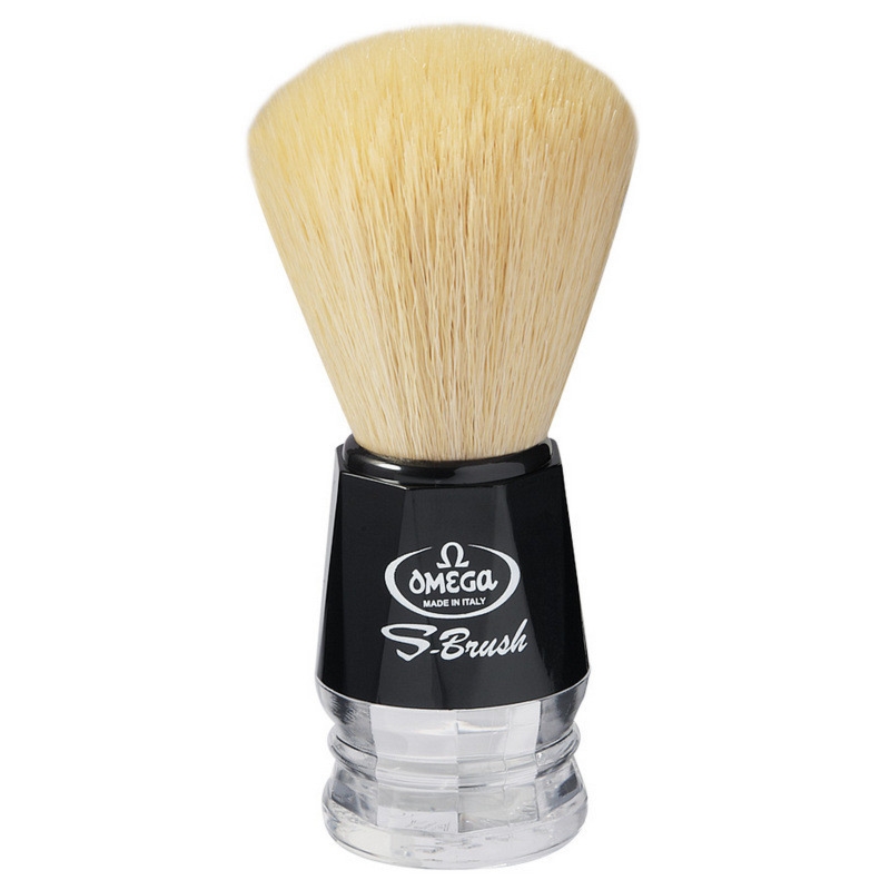 Omega S10019 pędzel do golenia syntetyk S-Brush czarny