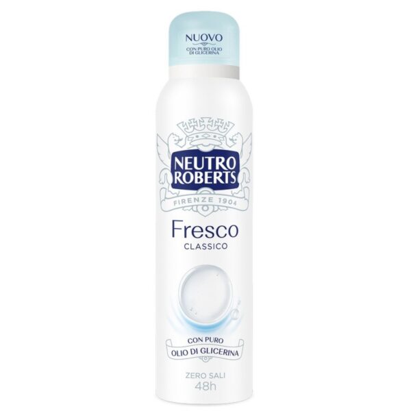 Neutro Roberts Deo Spray Fresco Classico, 0% soli glinu 150ml (niebieski)