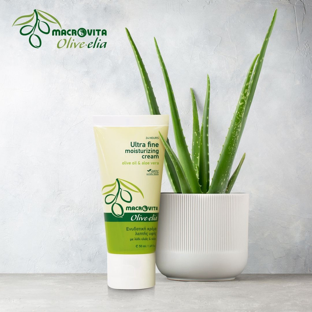 Macrovita Olive.elia naturalny 24-godzinny krem ultra nawilżający z bio-oliwą i aloesem 50ml
