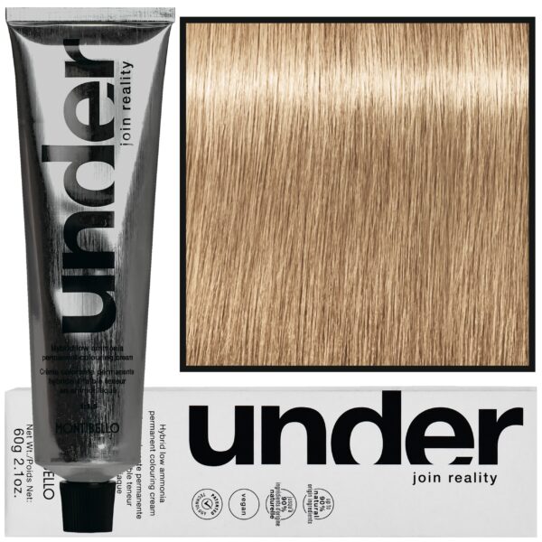Montibello Under – profesjonalna farba do włosów, 60ml 9.01 / 9NA | Bardzo Jasny Naturalny Popielaty Blond