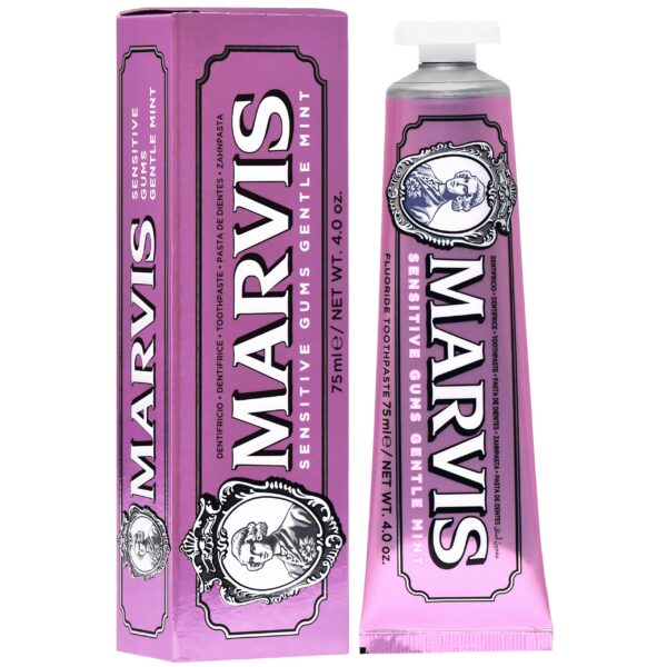 Marvis Sensitive Gums Gentle Mint - pasta do zębów, do wrażliwych dziąseł z kwasem hialuronowym, 75ml