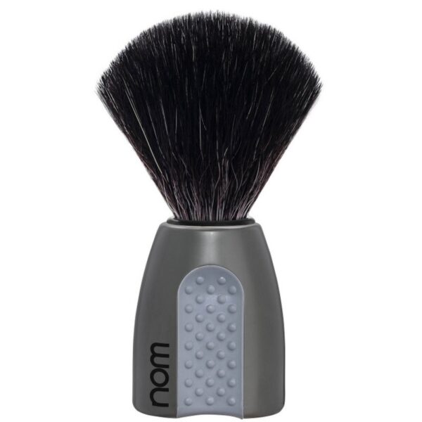 Pędzel do golenia nom ERIK 21GR, syntetyk BLACK FIBRES, uchwyt szary