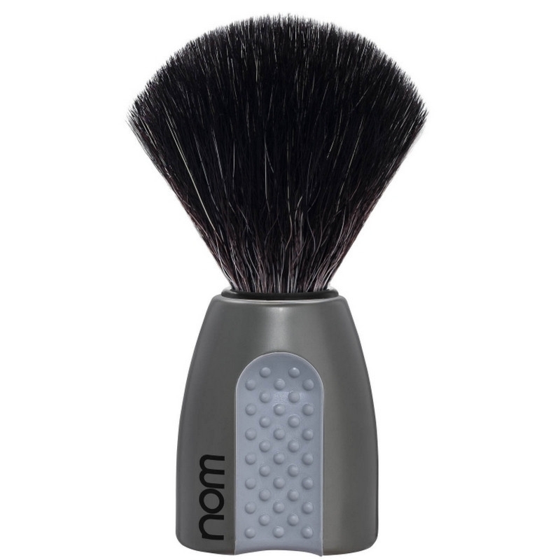 Pędzel do golenia nom ERIK 21GR, syntetyk BLACK FIBRES, uchwyt szary