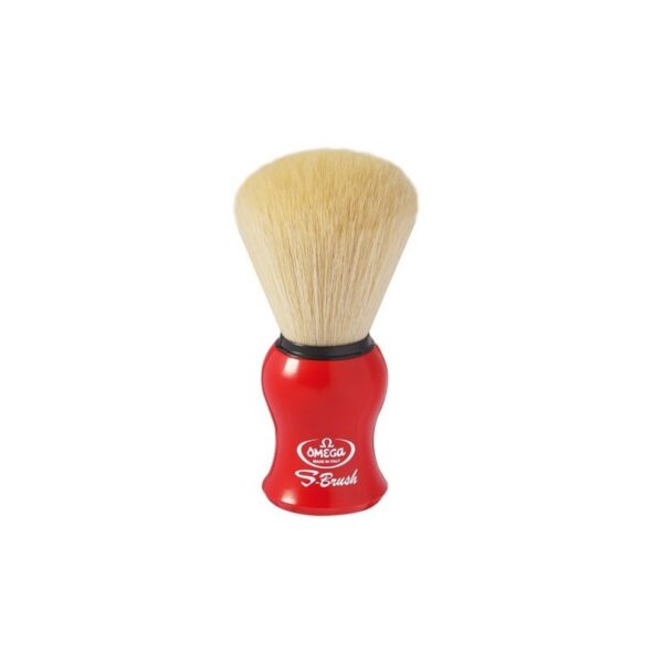 Omega S10065RE pędzel do golenia syntetyk S-Brush czerwony