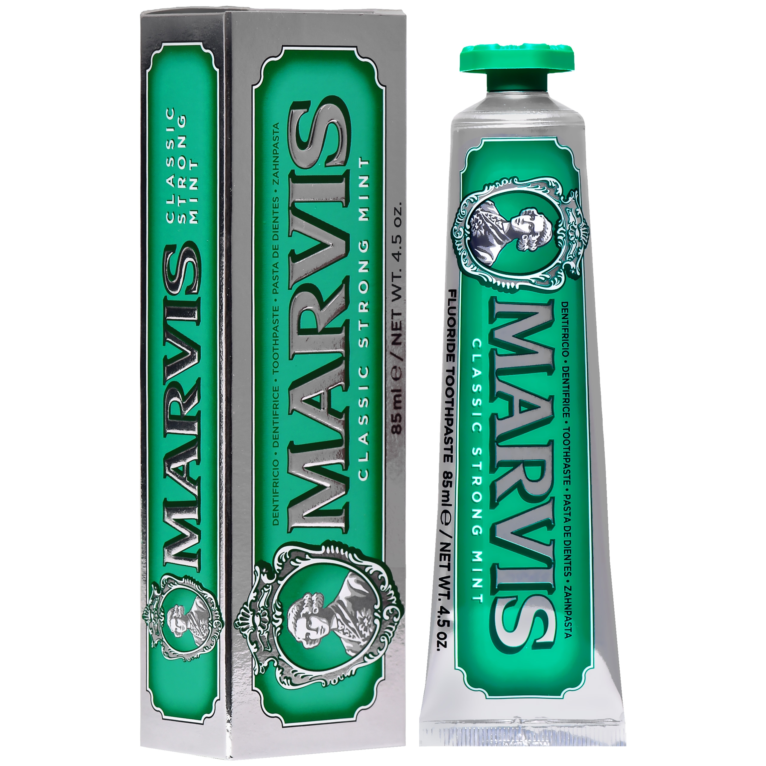 Marvis Classic Strong Mint - pasta do zębów, intensywna mięta pieprzowa, 85ml