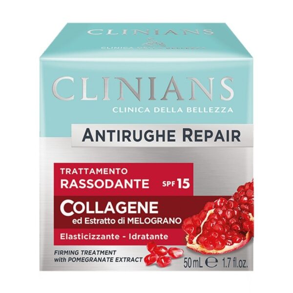 Clinians Antirughe Repair SPF15 Collagene wygładzający krem do twarzy na dzień 50ml (owoc granatu)