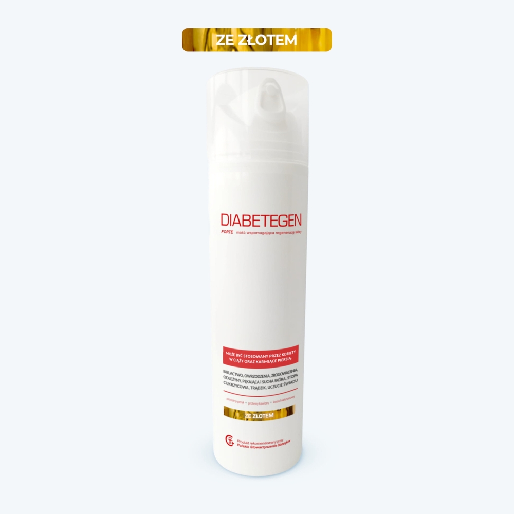 DIABETEGEN FORTE maść z colostrum wspomagająca regenerację skóry ze złotem 150 g
