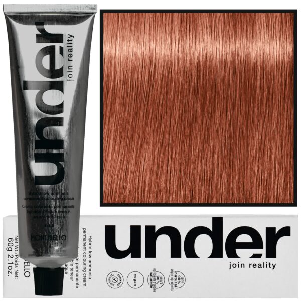Montibello Under – profesjonalna farba do włosów, 60ml 7.40 / 7CD | Średni Blond Miedziany Głęboki