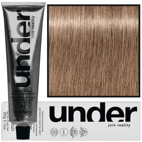 Montibello Under – profesjonalna farba do włosów, 60ml 8.01 / 8NA | Jasny Blond Naturalno-Popielaty