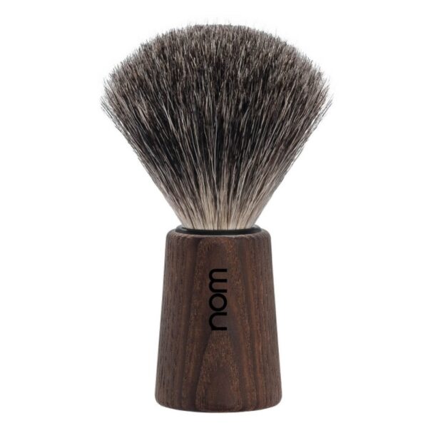 nom THEO 81DA, pędzel do golenia, borsuk PURE, ciemny jesion