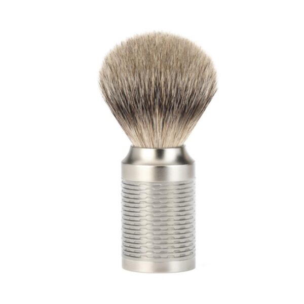 Pędzel do golenia Muhle ROCCA 091M94, borsuk SILVERTIP, srebrny