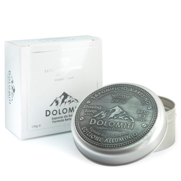 Saponificio Varesino mydło do golenia Dolomiti Beta 4.3 w srebrnym tyglu 150g