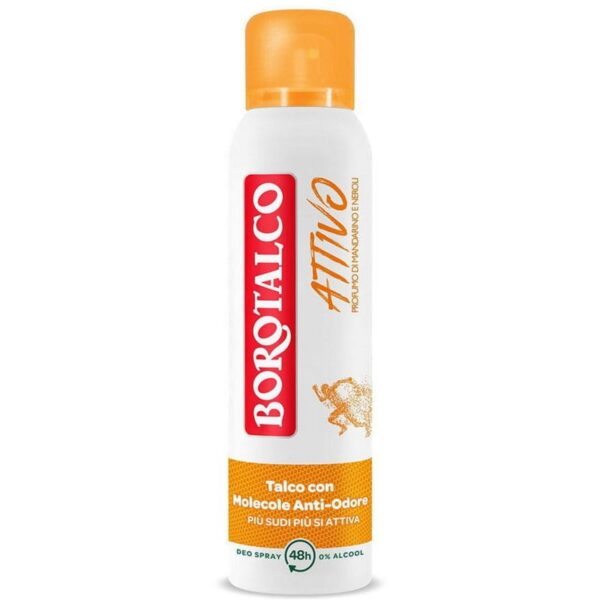 Borotalco Active Mandarynka i Neroli 48h deo spray pomarańczowy 150ml